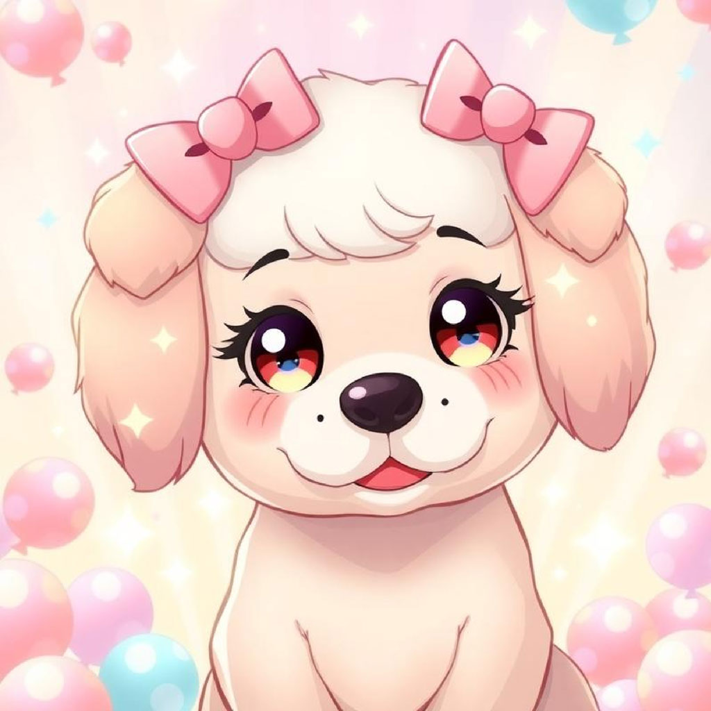 Anime girl with pink hair and blue eyes