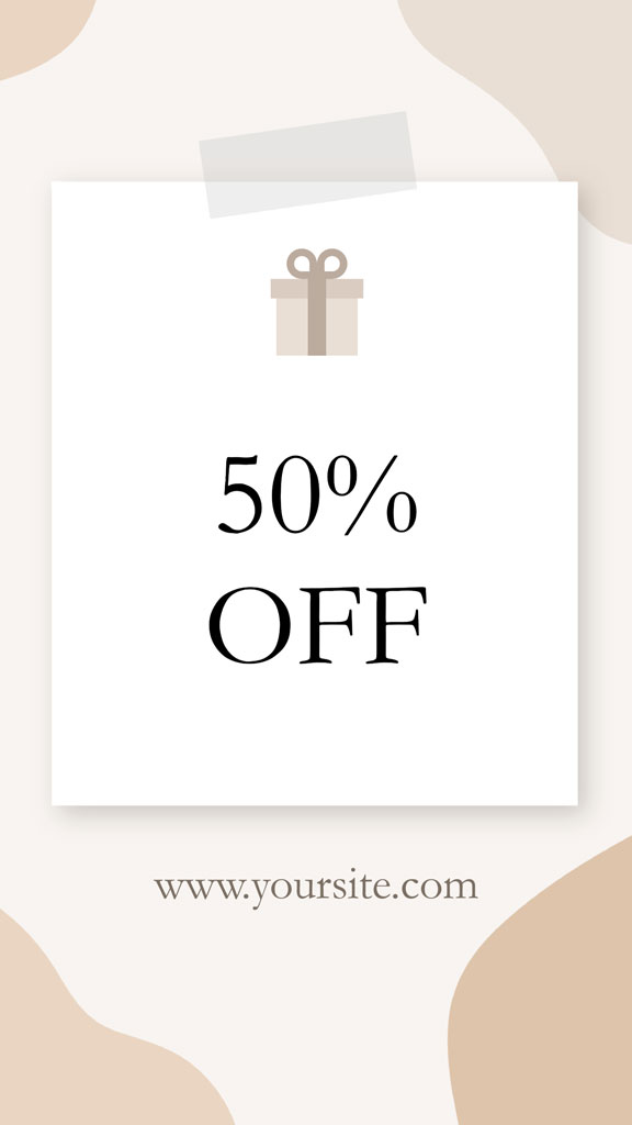 50% off promotional banner