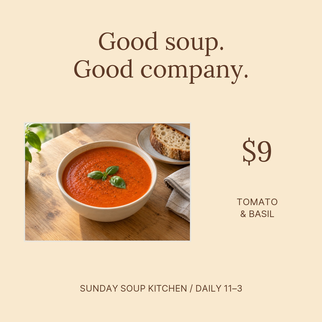 Preview for Sunday Soup Kitchen Square Post Template