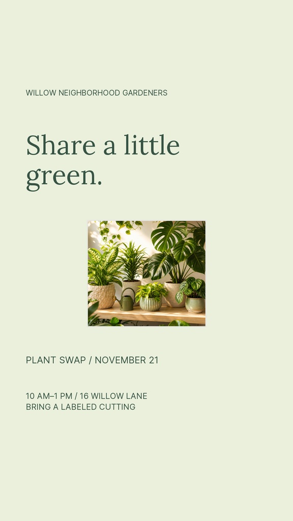 Preview for The Garden Swap Story Opener Template