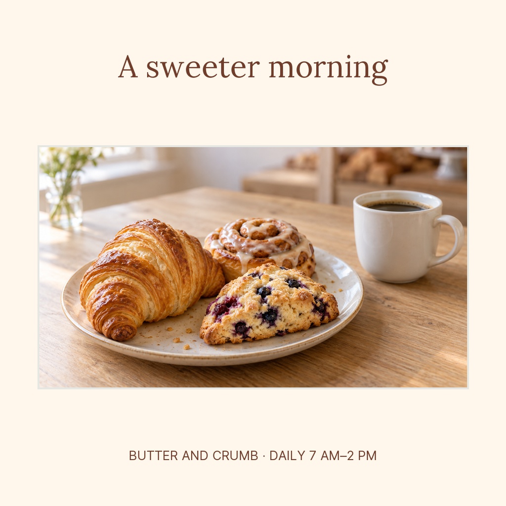 Preview for Butter And Crumb Square Post Template