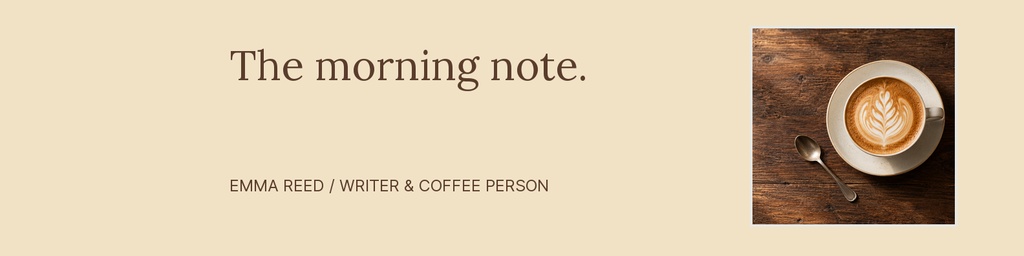 Preview for The Morning Note Linkedin Banner Template