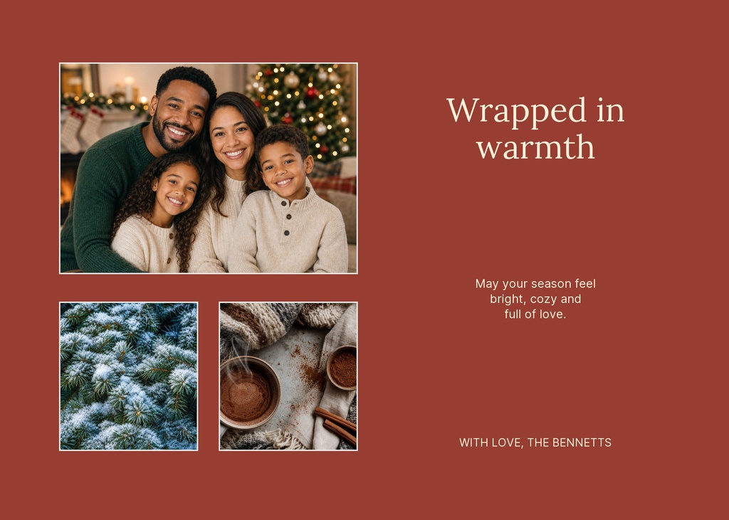 Preview for Wrapped In Warmth Landscape Greeting Template