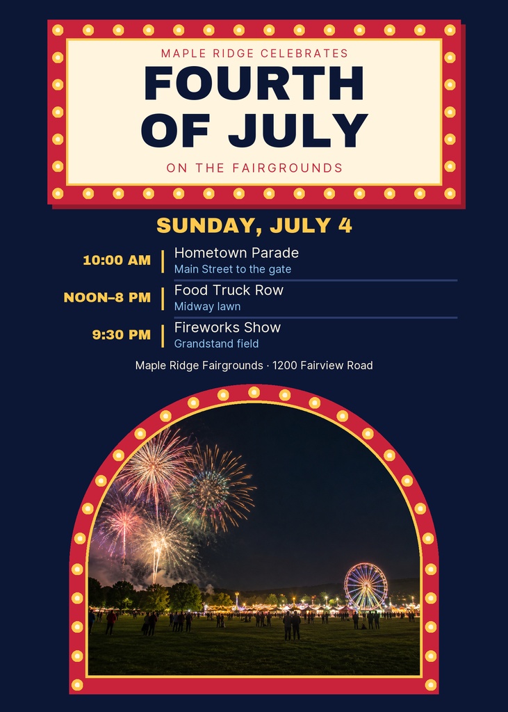 Preview for Fourth On The Fairgrounds 5 × 7 Invitation Template