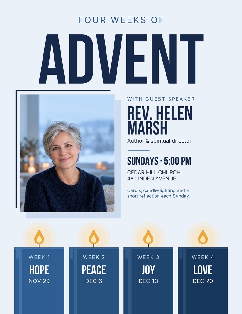 Preview for Four Weeks Of Advent Letter Flyer Template