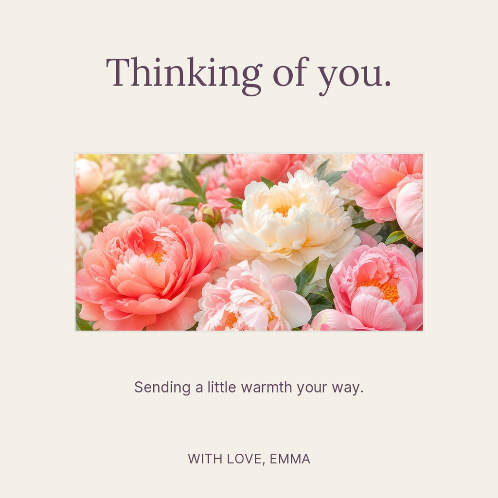 Preview for Thinking Of You Today Square Post Template