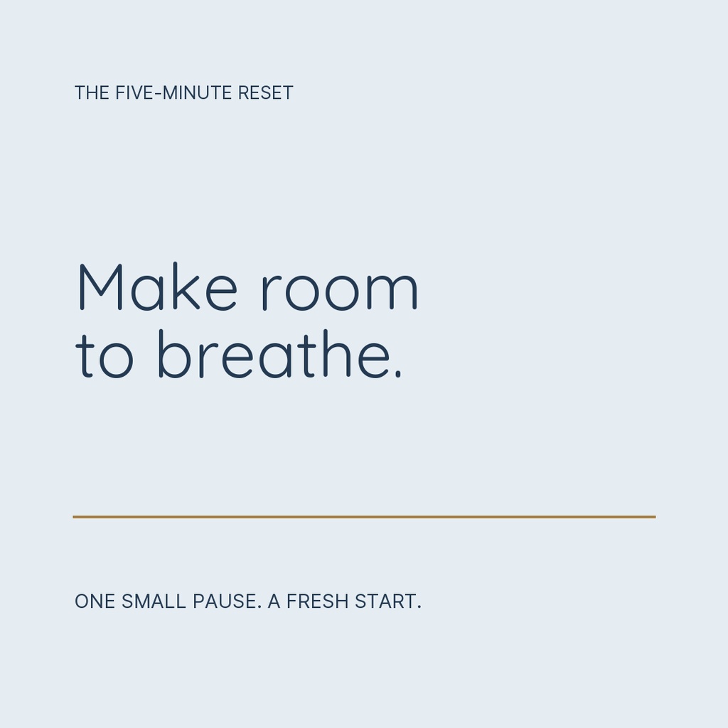 Preview for The Five-minute Reset Square Post Template