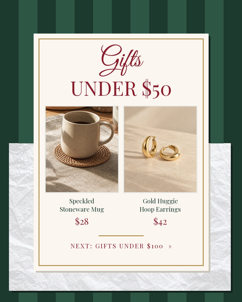 Preview for The Holiday Gift Guide Carousel Detail Template