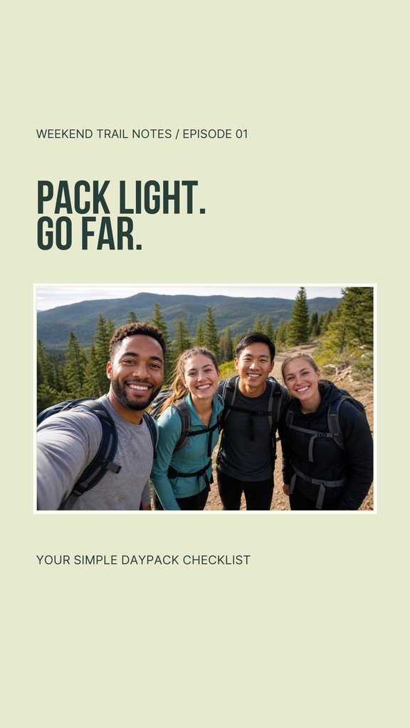 Preview for Pack Light, Go Far Static Reel Cover Template