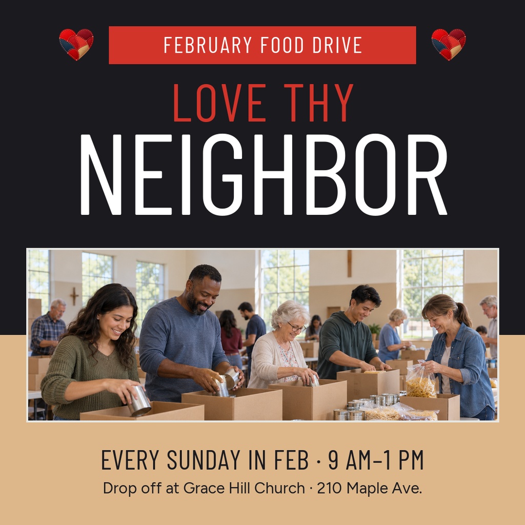 Preview for Love Thy Neighbor Food Drive Square Post Template