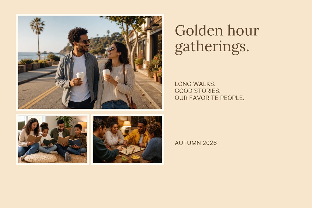 Preview for Golden Hour Gatherings Landscape Collage Template