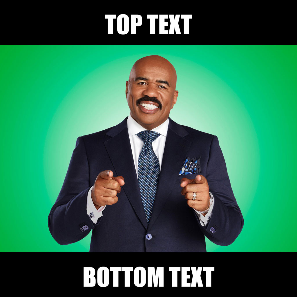Steve Harvey pointing at you meme template