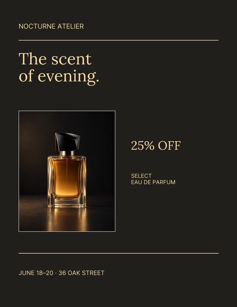 Preview for Nocturne Atelier Letter Flyer Template