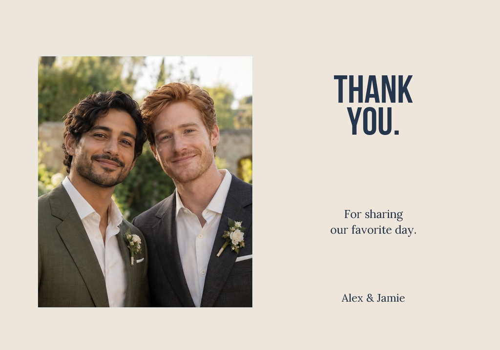 Preview for City Hall And Forever Thank-you Card Template