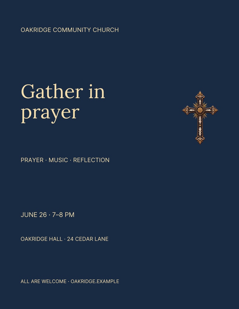 Preview for Gather In Prayer Letter Flyer Template