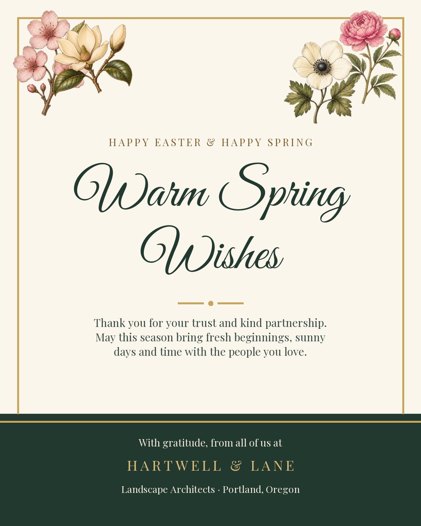 Preview for Warm Spring Wishes From Our Team Portrait Post Template