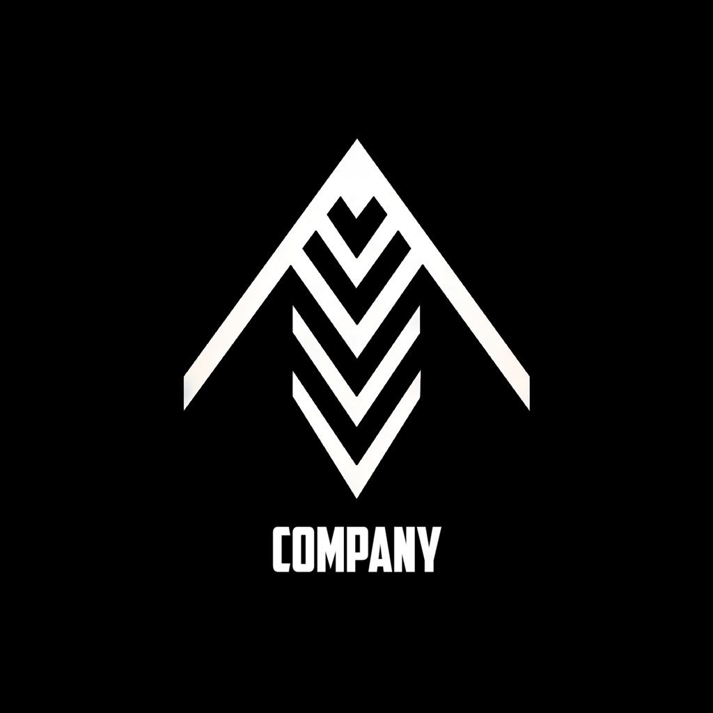 Company logo with a stylized arrow pointing upwards