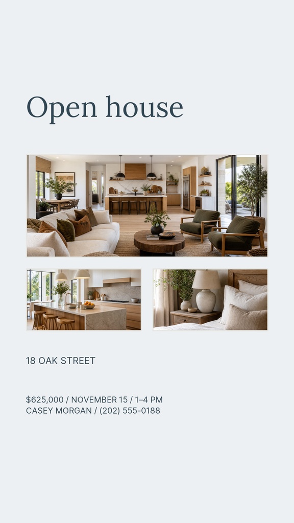 Preview for The Oak Street Townhome Story Opener Template