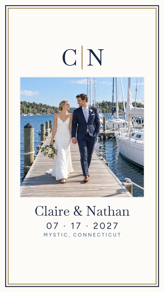 Preview for Summer By The Harbor Wedding Story Opener Template