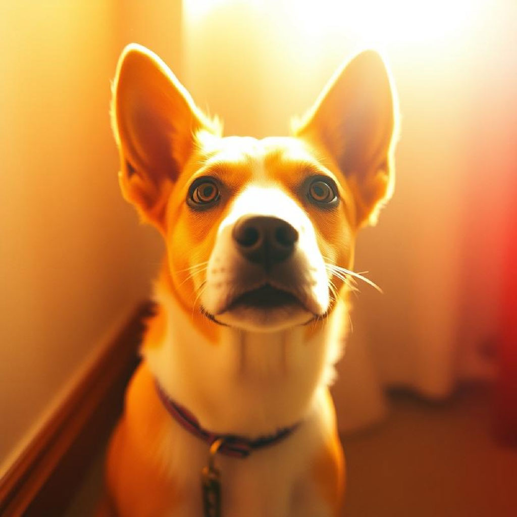 A smiling young woman with long blonde hair in a sunlit room.