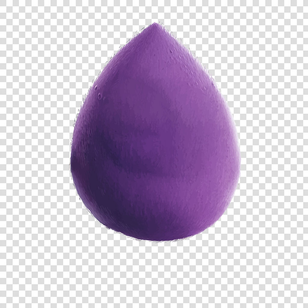 Purple makeup sponge