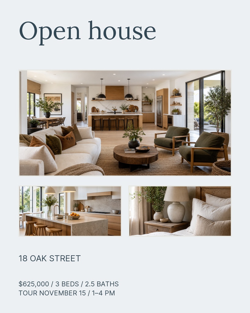 Preview for The Oak Street Townhome Portrait Post Template