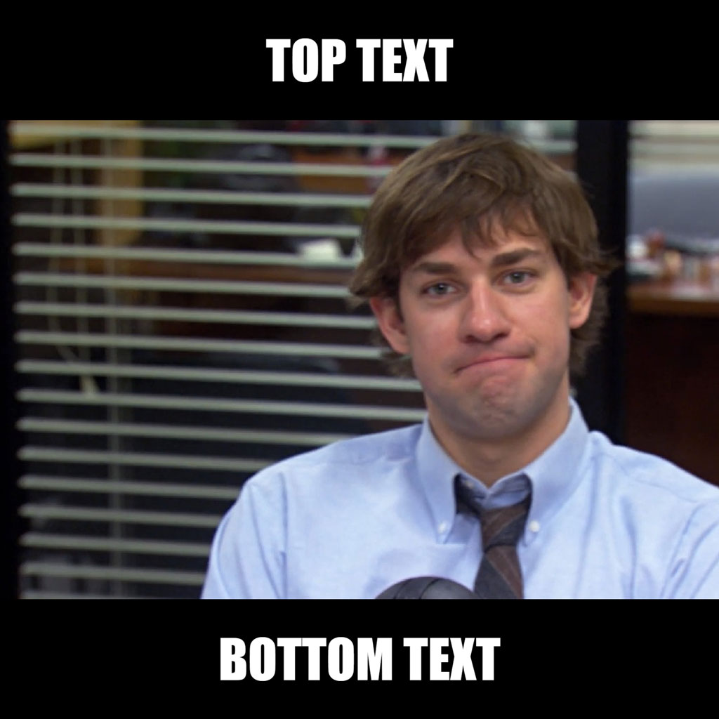 Jim Halpert from The Office with a neutral expression, used as a meme template