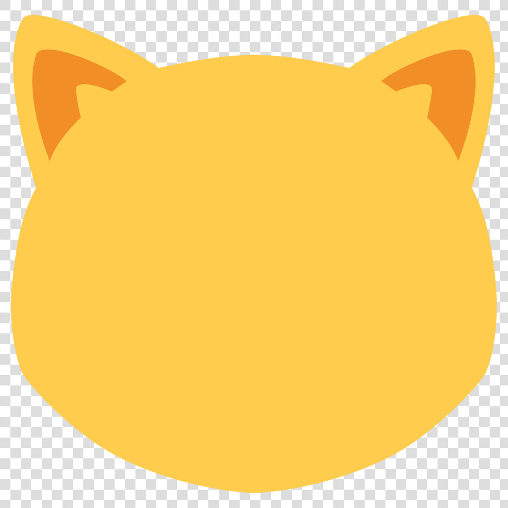 Yellow cat face icon