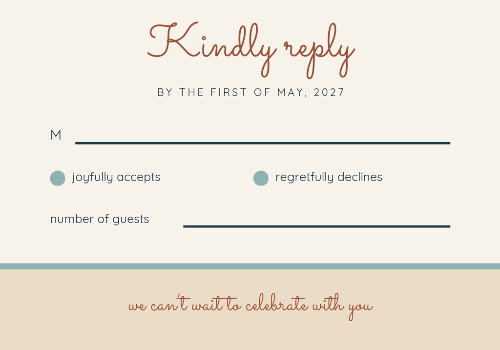 Preview for Barefoot On The Beach Rsvp Card Template