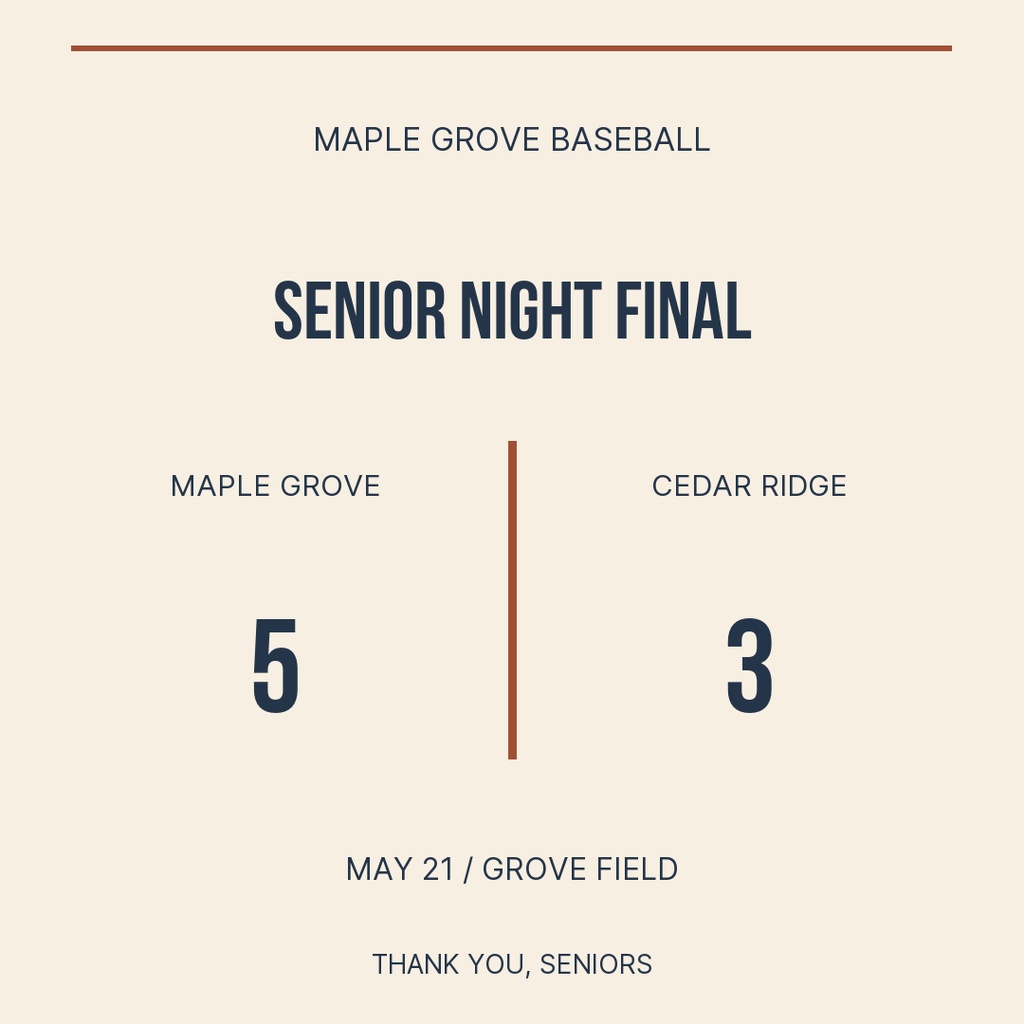 Preview for One Last Inning Senior Night Score Post Template