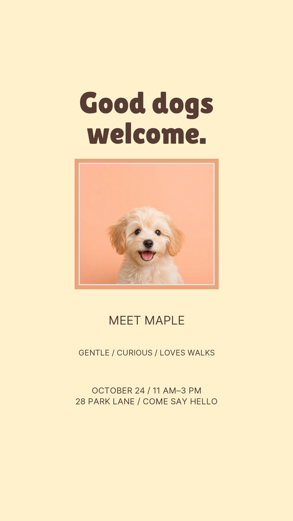 Preview for Good Dogs Welcome Story Opener Template
