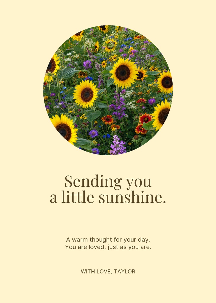 Preview for Sending A Little Sunshine Portrait Greeting Template