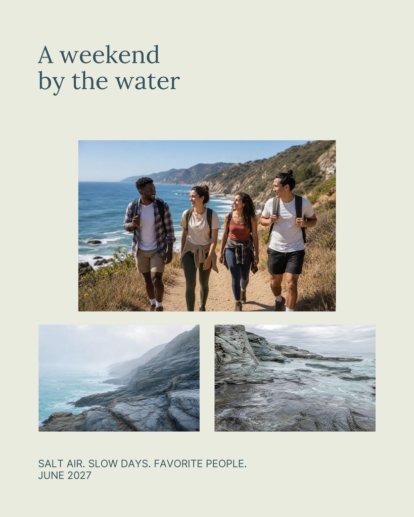Preview for A Weekend By The Water Memory Page Template