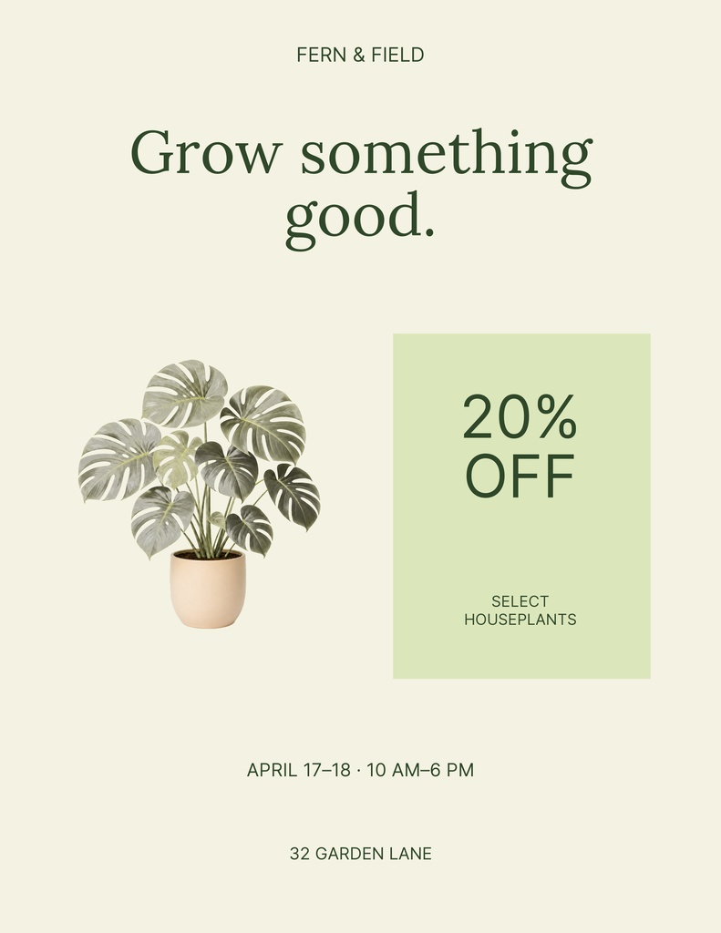 Preview for Grow Something Good Letter Flyer Template