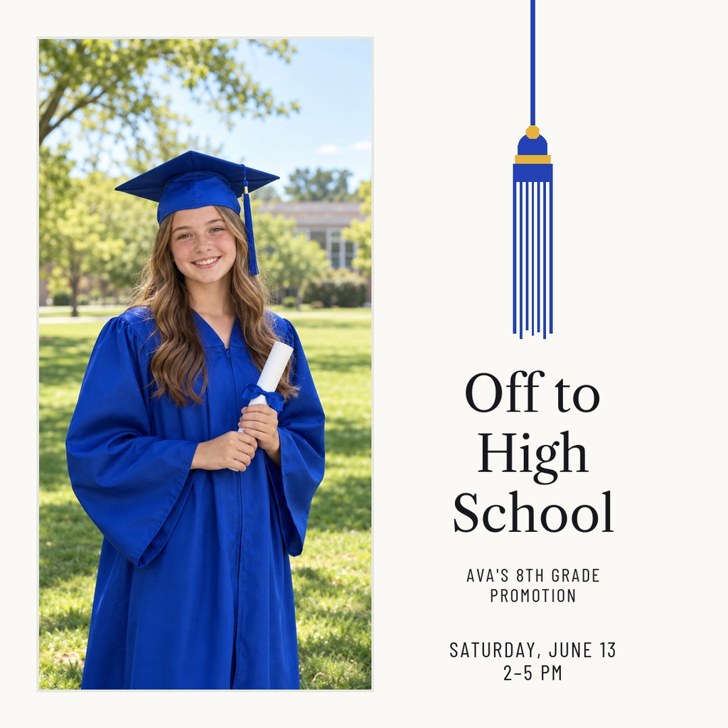 Preview for Off To High School Square Post Template