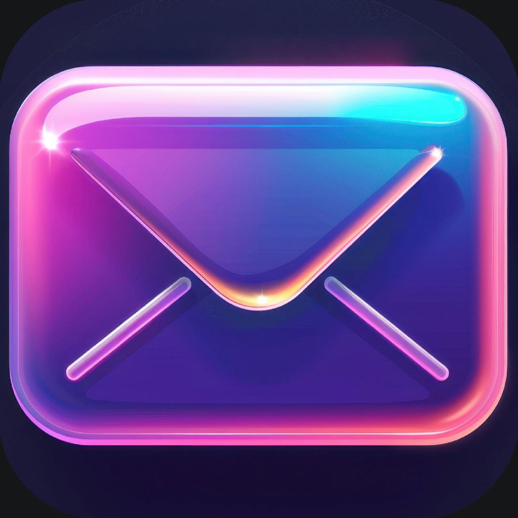 Neon envelope icon