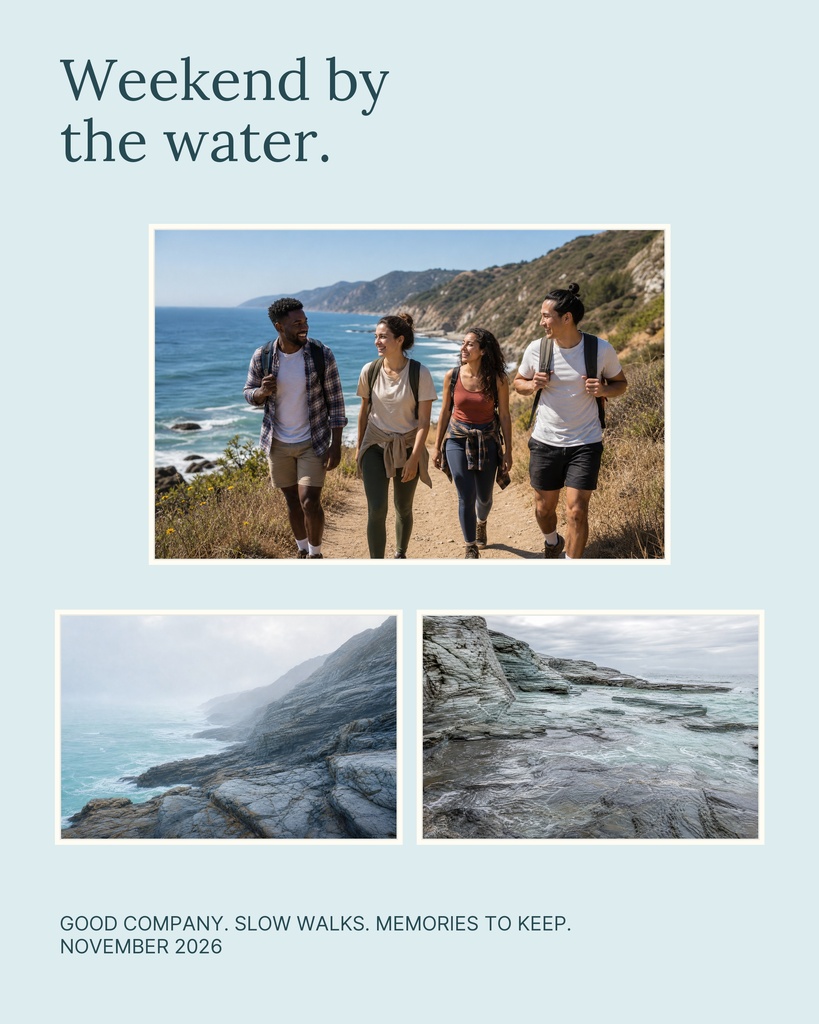 Preview for Weekend By The Water Memory Page Template