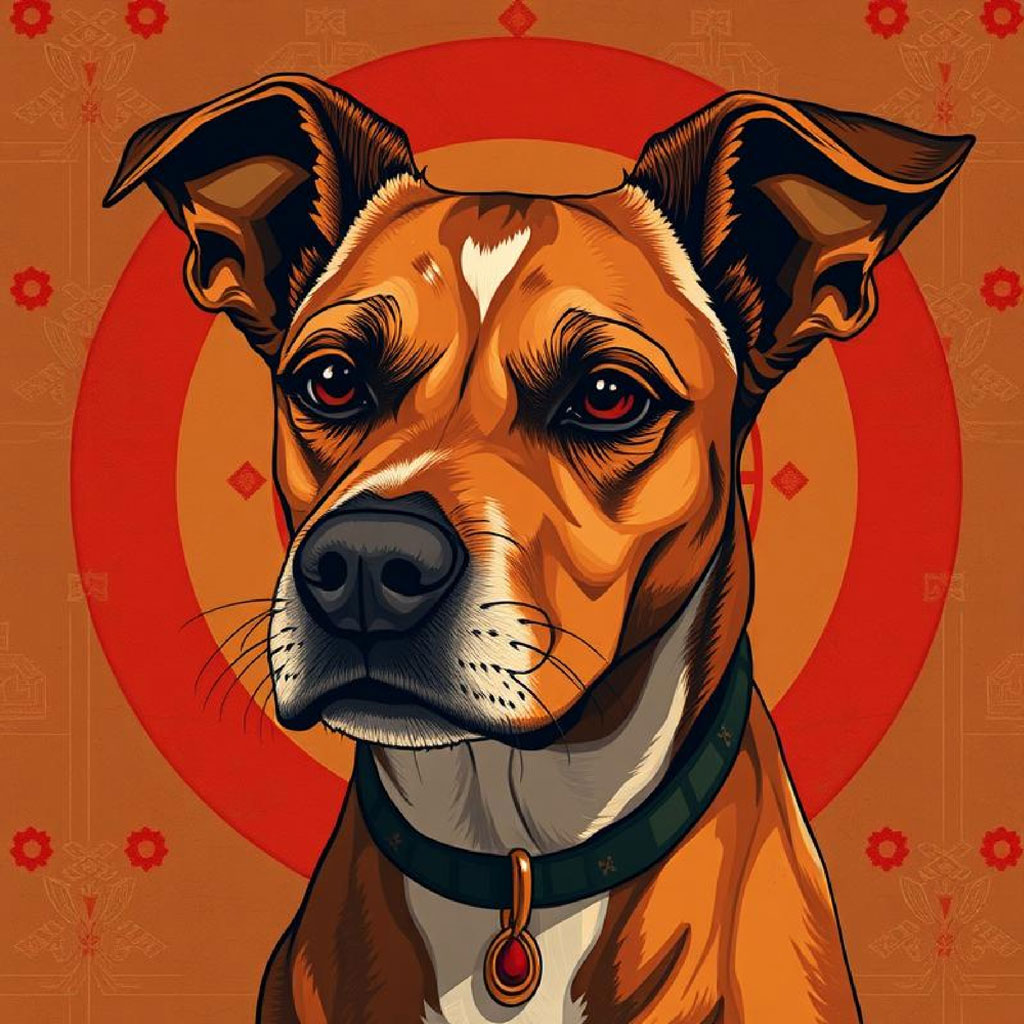 Illustration of a woman wearing a headwrap and earrings with clock faces