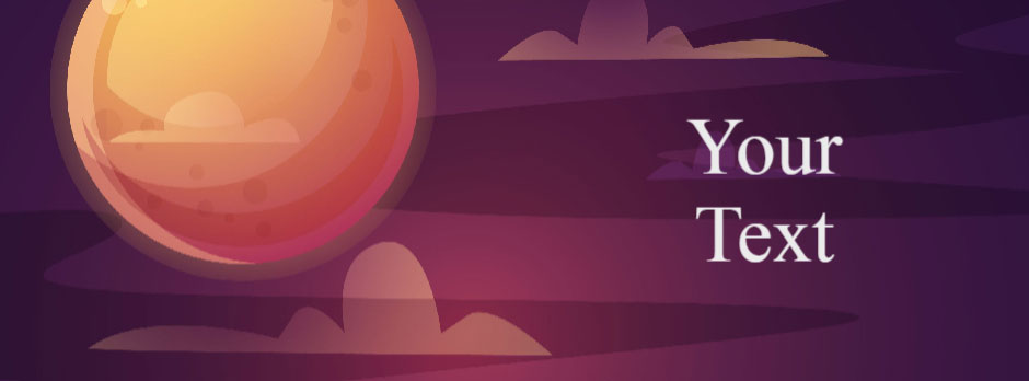 Glowing orb in a mystical landscape with clouds and purple hues