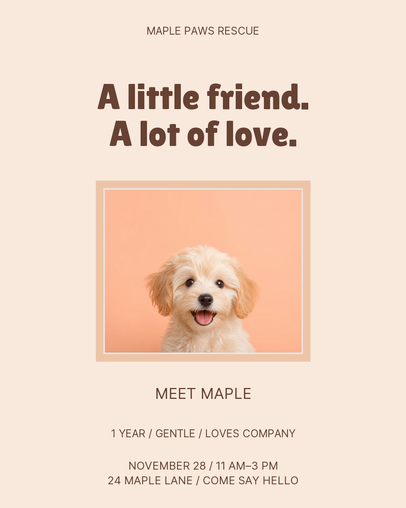 Preview for Meet Maple Portrait Post Template