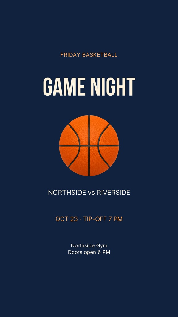 Preview for Courtside Nights Story Opener Template