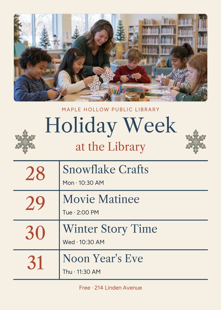 Preview for Holiday Week At The Library 5 × 7 Invitation Template