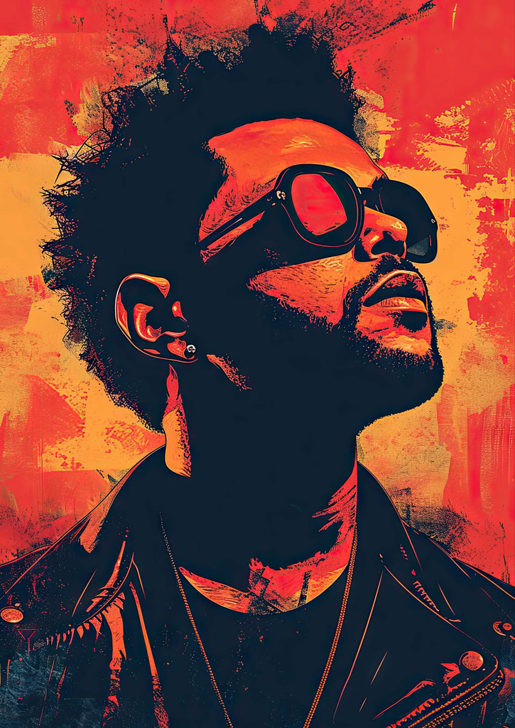 Digital artwork of a man with sunglasses and stylish hair