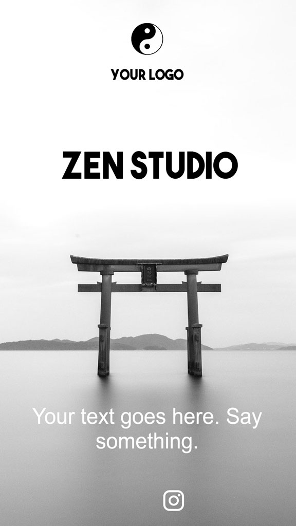 Zen Studio logo with a serene Japanese torii gate