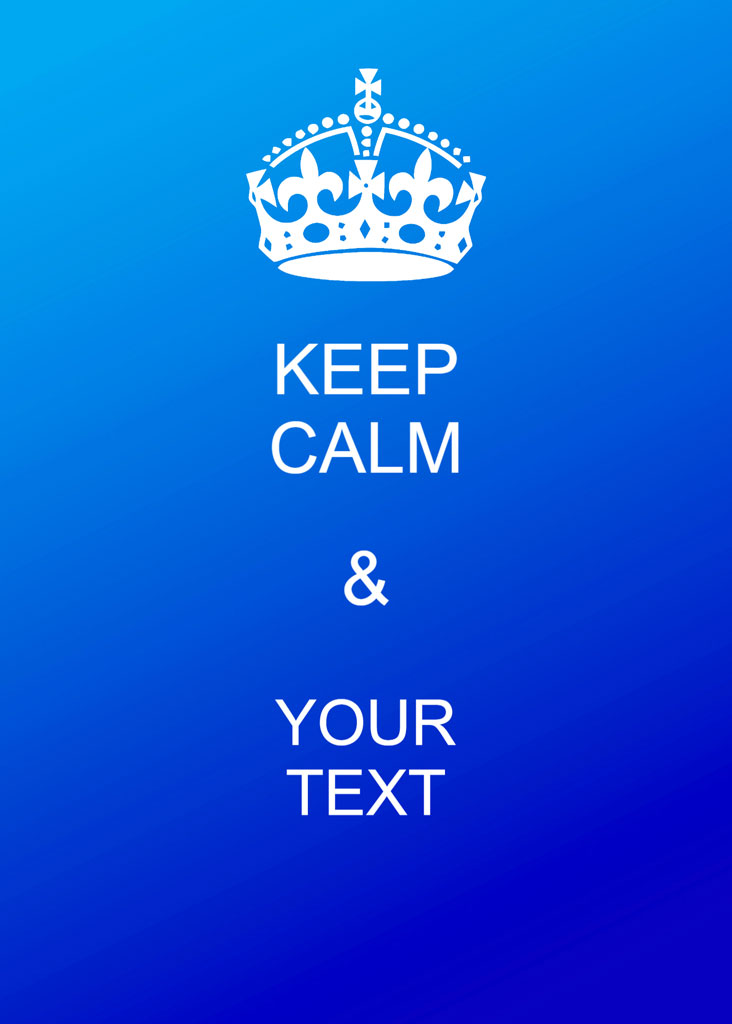 Keep calm and your text with a crown