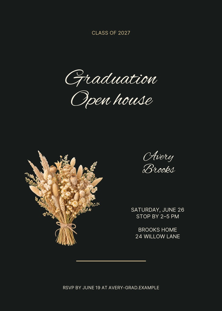 Preview for Golden Hour Graduate 5 × 7 Invitation Template