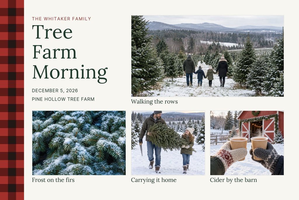 Preview for Our Tree Farm Morning Landscape Collage Template