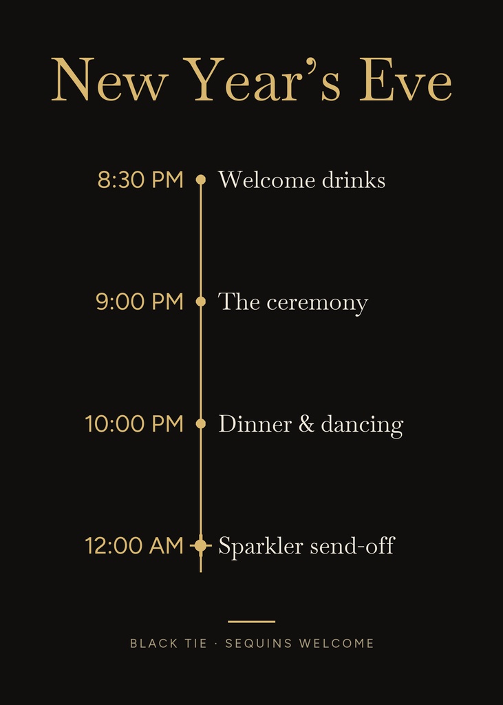 Preview for Midnight In Gold Details Card Template
