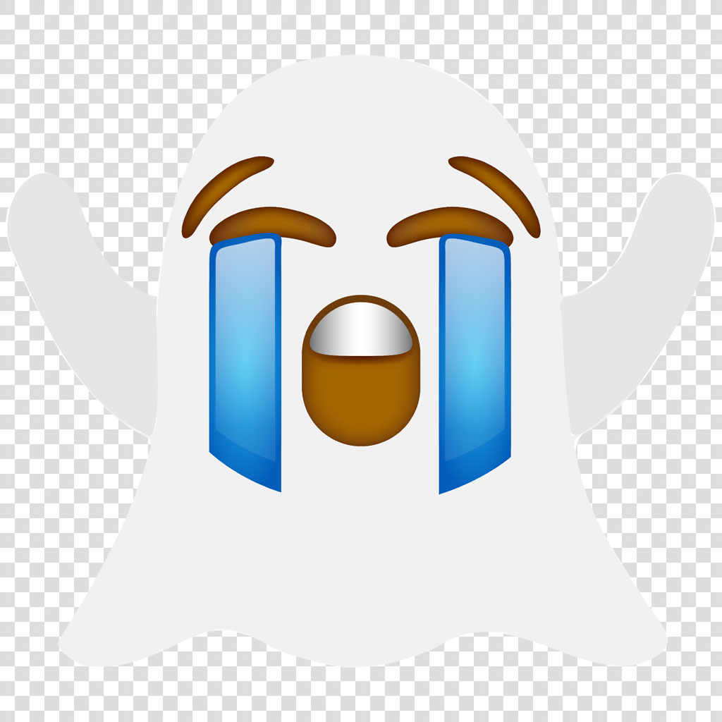 Crying Ghost Emoji