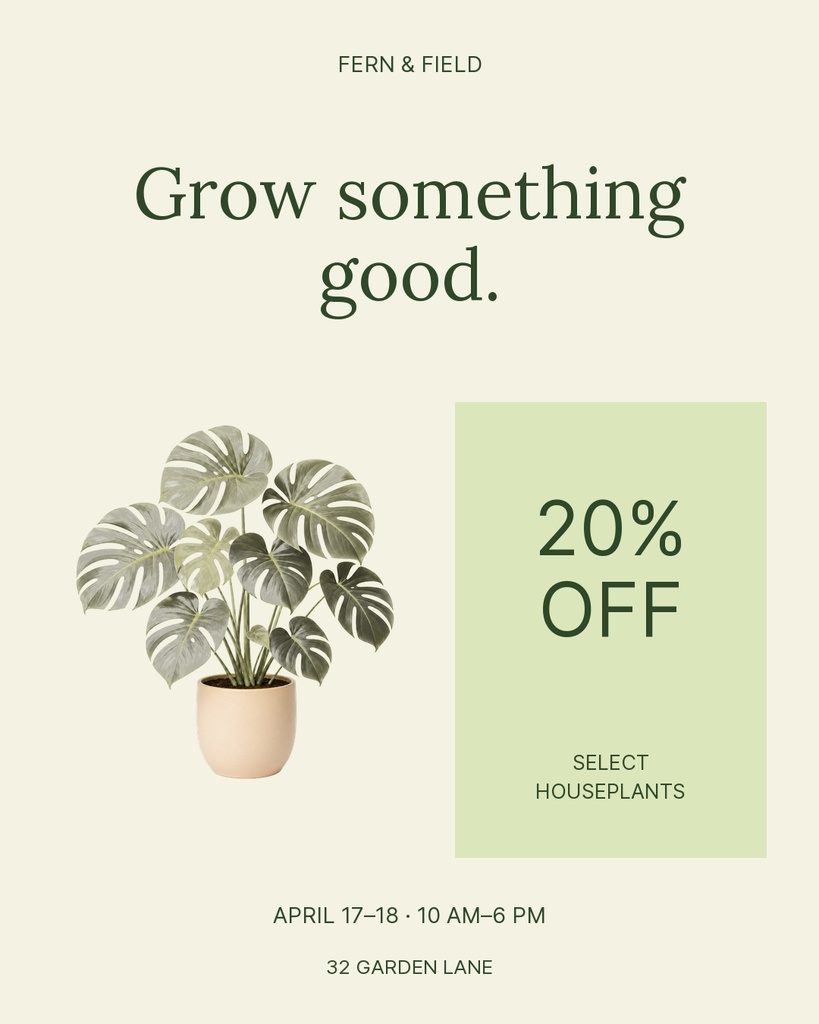 Preview for Grow Something Good Portrait Post Template